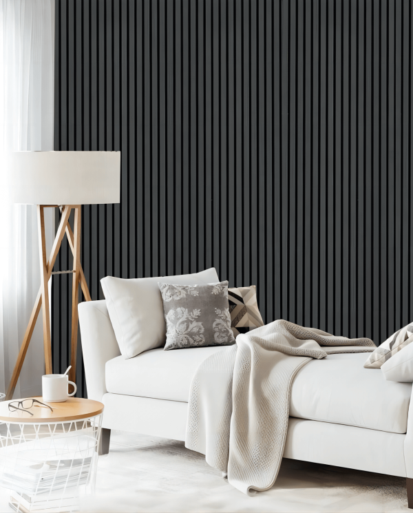 Acoustic slat wall panelling